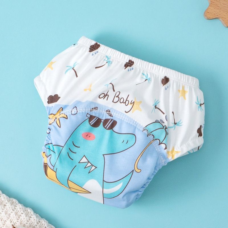 商檢合格  大動物卡通圖學習褲 瞬吸學習褲 練習褲 布尿褲90/100/110-規格圖8