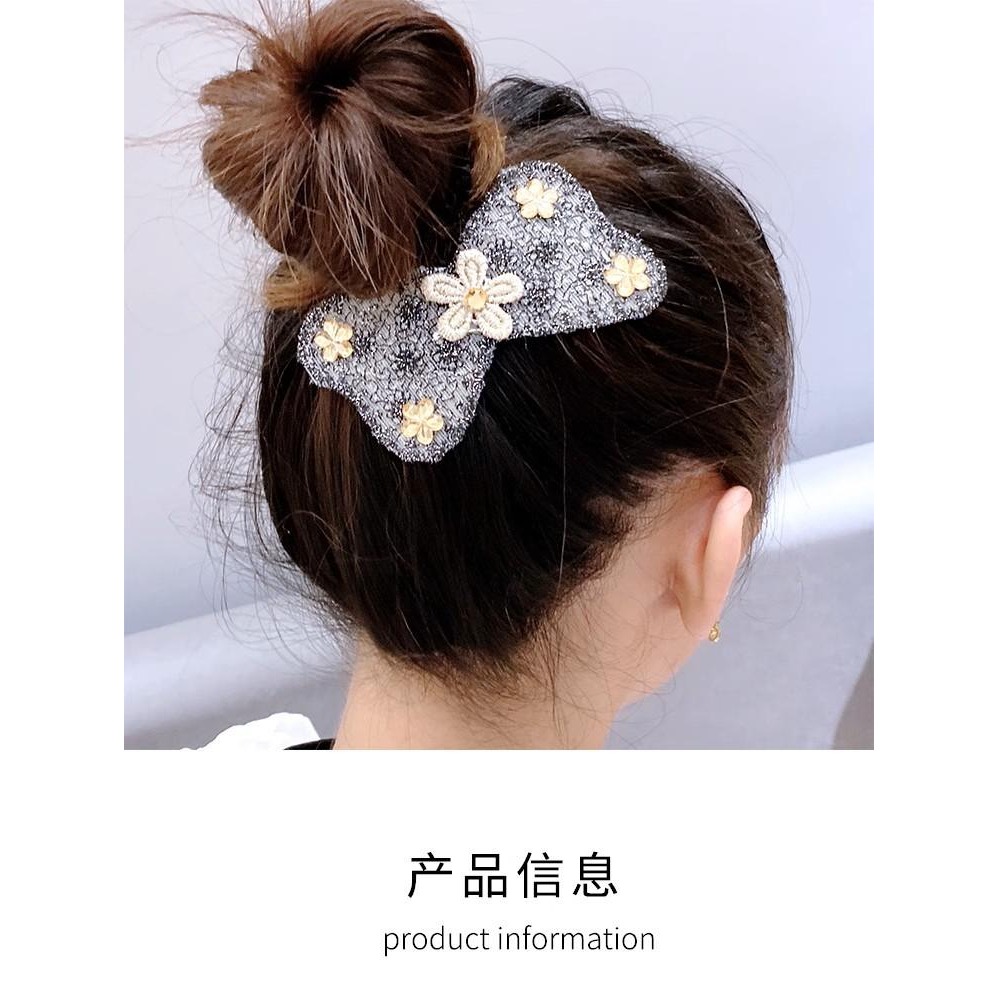 蕾絲瀏海貼 領結髮貼 蝴蝶結髮貼 碎髮整理神器 碎髮魔術貼-細節圖3
