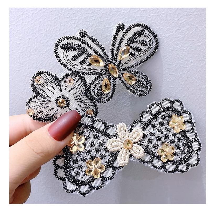 蕾絲瀏海貼 領結髮貼 蝴蝶結髮貼 碎髮整理神器 碎髮魔術貼-細節圖4