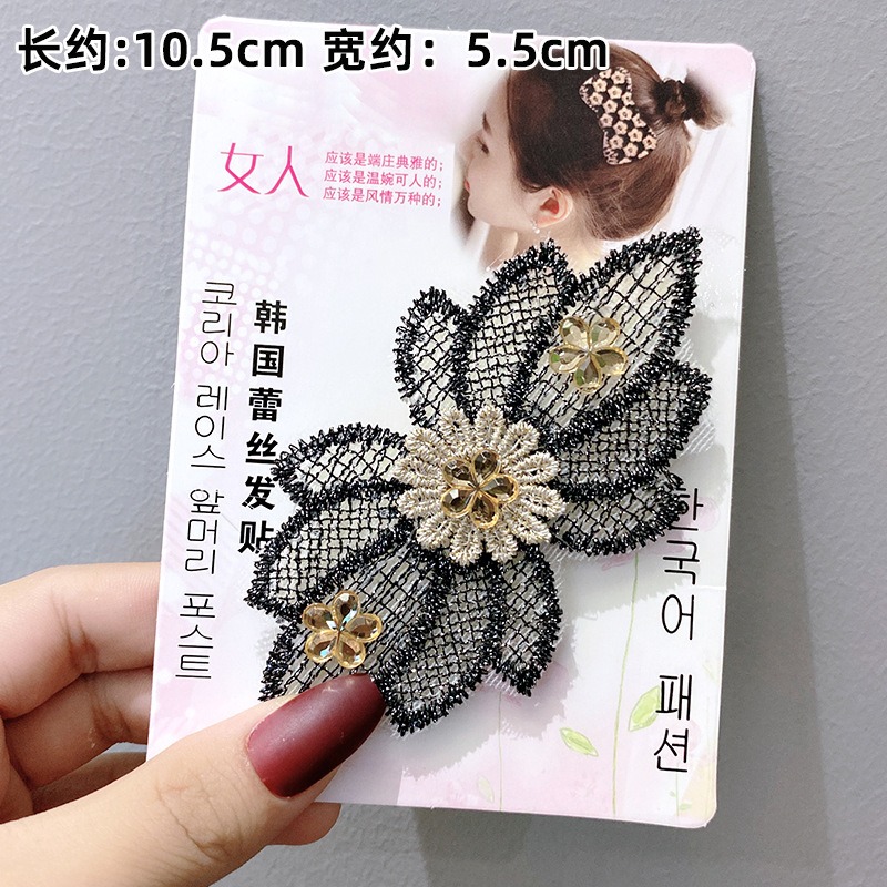 蕾絲瀏海貼 領結髮貼 蝴蝶結髮貼 碎髮整理神器 碎髮魔術貼-規格圖5