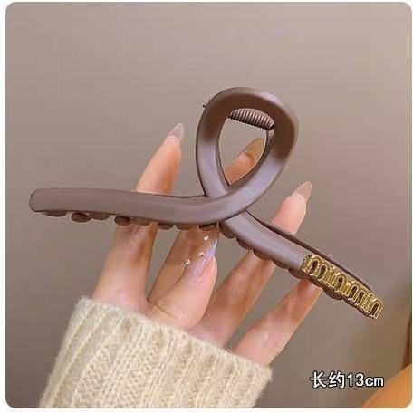 台灣現貨 FA007黑色磨砂愛心大抓夾 鯊魚抓夾-細節圖4