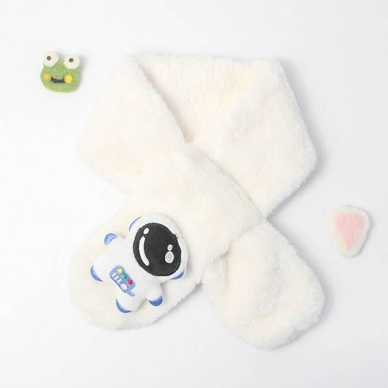 台灣現貨 冬季保暖太空人圍脖 兒童圍巾 兒童圍脖 毛絨圍巾-細節圖8