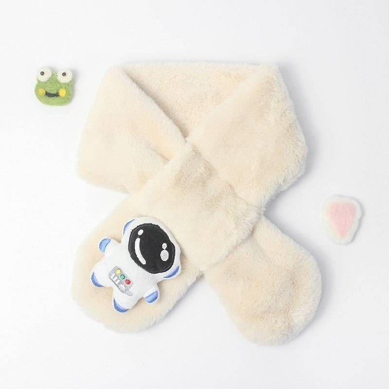 台灣現貨 冬季保暖太空人圍脖 兒童圍巾 兒童圍脖 毛絨圍巾-細節圖9