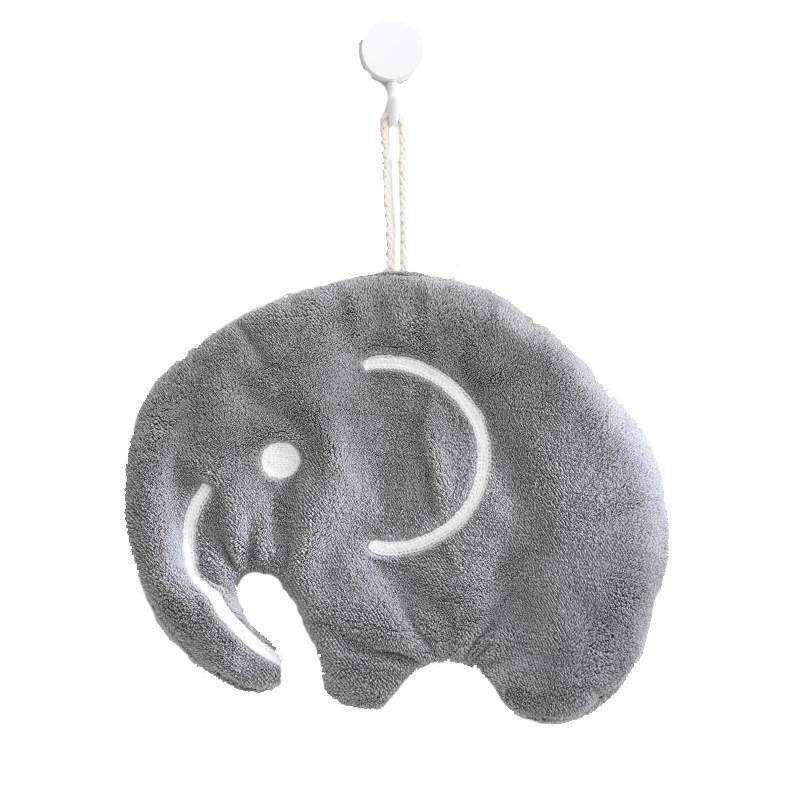 台灣現貨 超萌動物造型擦手巾 可掛式加厚吸水巾-細節圖3