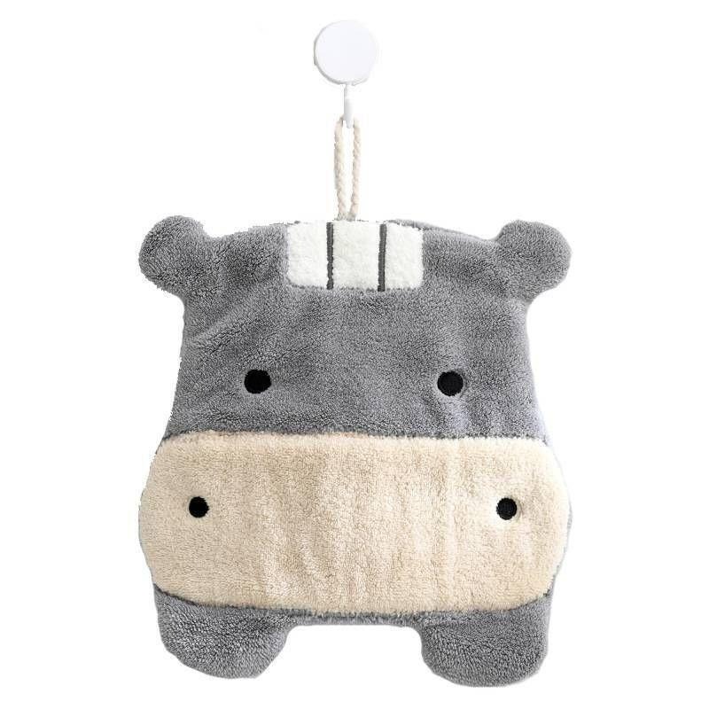 台灣現貨 超萌動物造型擦手巾 可掛式加厚吸水巾-細節圖4