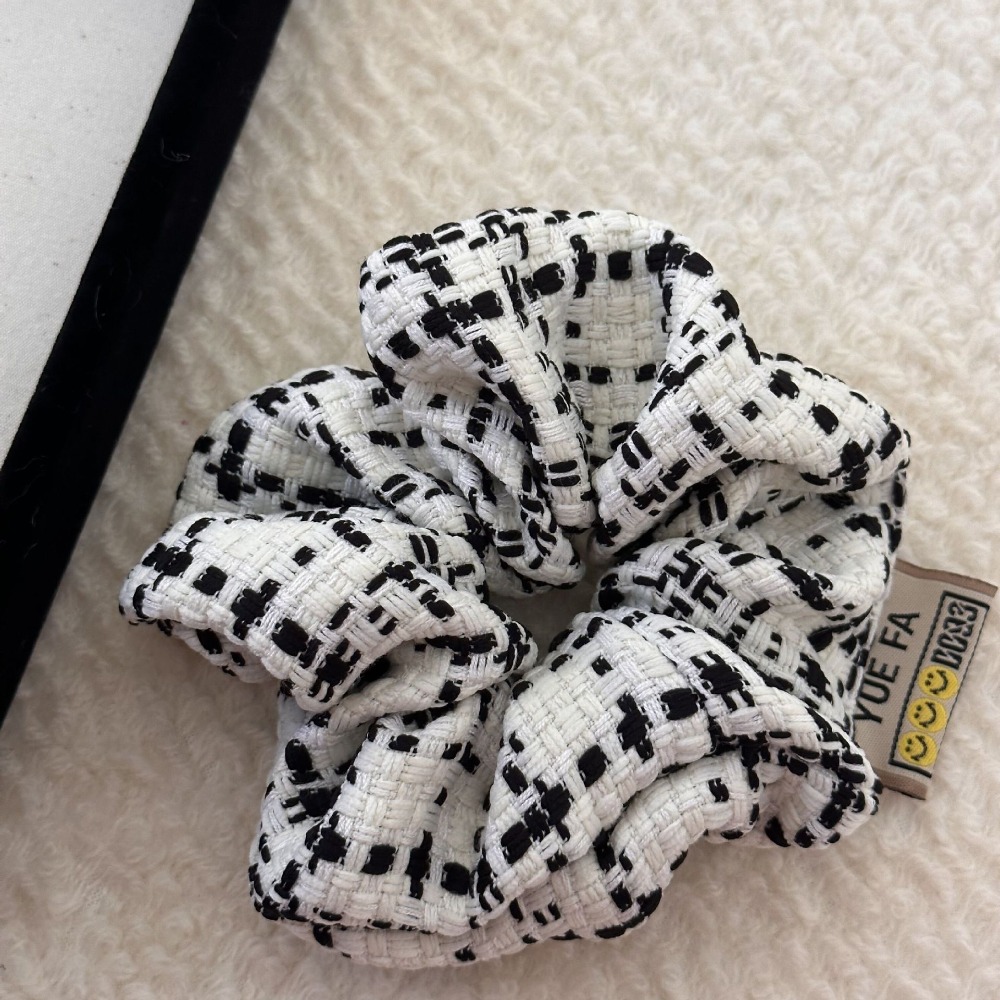 台灣現貨 FA004韓版復古小香風羊絨混彩大腸髮圈-規格圖5