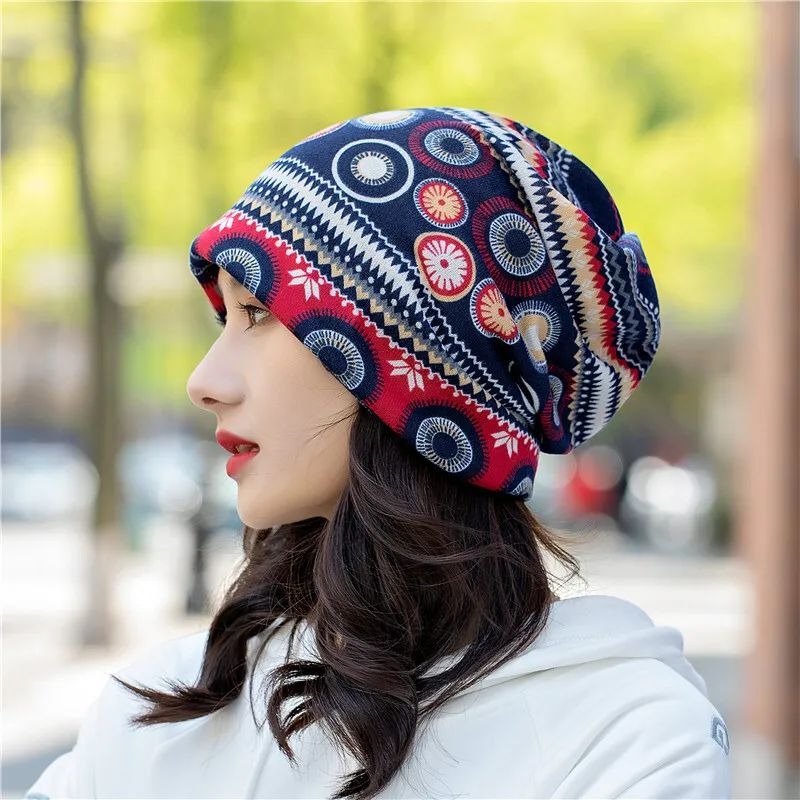 台灣現貨 WA014 仿羊絨多功能圍脖 帽子 民族風 月子帽-規格圖5