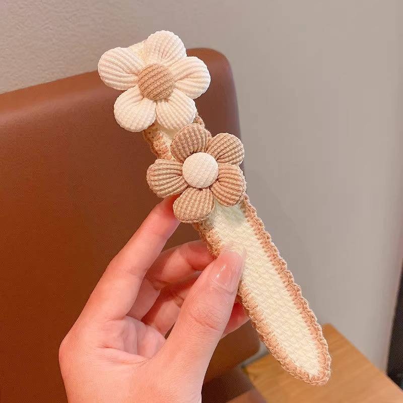 台灣現貨 韓風兒童蝴蝶結編織瀏海貼 魔術貼 髮帶-規格圖7