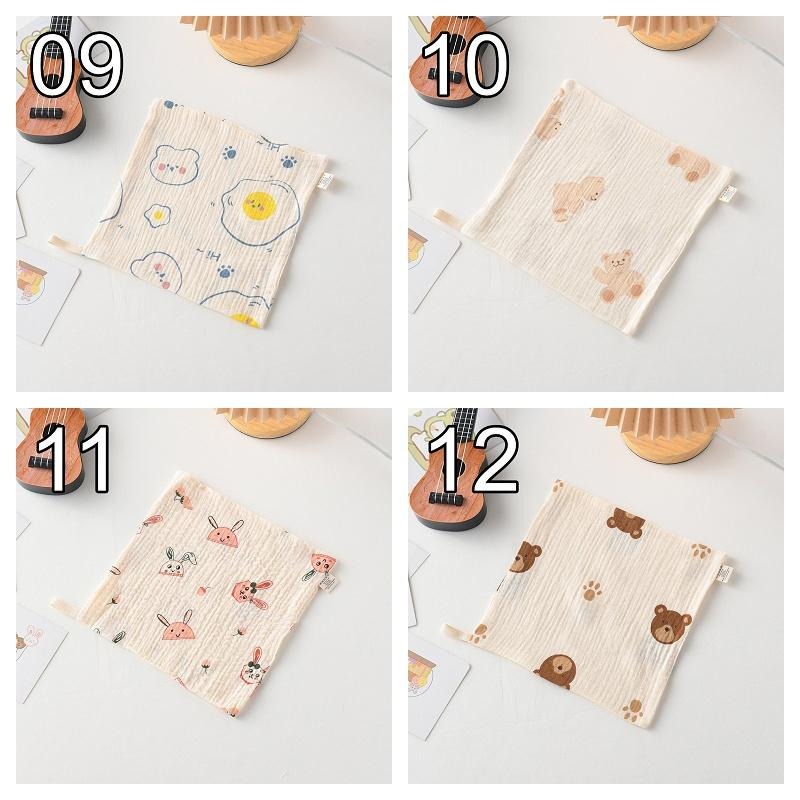 商檢合格 純棉小方巾 紗布手帕 幼稚園有掛鉤手帕 可挑款-細節圖4