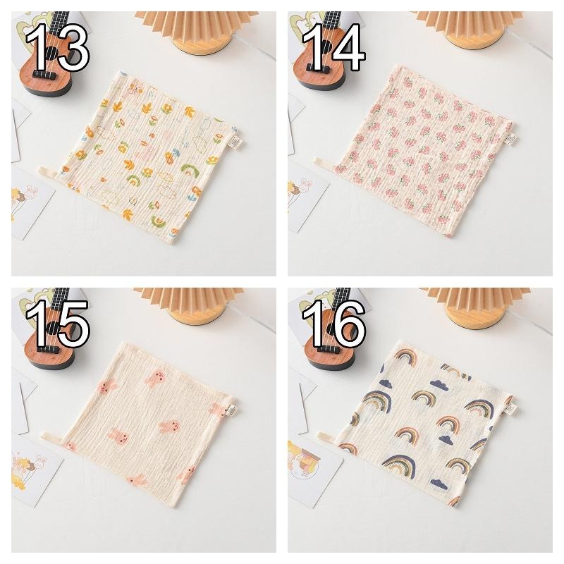 商檢合格 純棉小方巾 紗布手帕 幼稚園有掛鉤手帕 可挑款-細節圖5