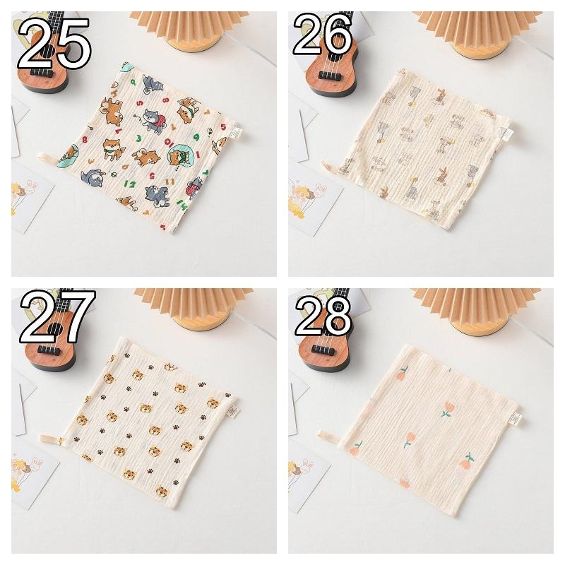 商檢合格 純棉小方巾 紗布手帕 幼稚園有掛鉤手帕 可挑款-細節圖8