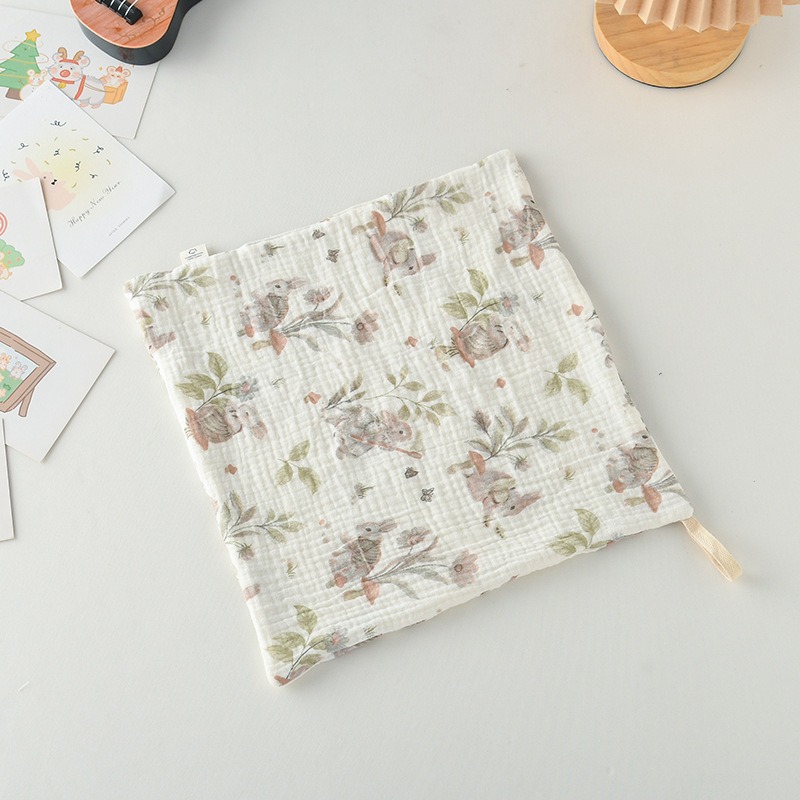 商檢合格 純棉小方巾 紗布手帕 幼稚園有掛鉤手帕 可挑款-規格圖9