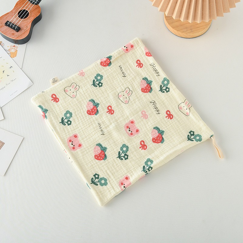 商檢合格 純棉小方巾 紗布手帕 幼稚園有掛鉤手帕 可挑款-規格圖9