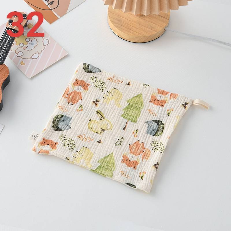 商檢合格 純棉小方巾 紗布手帕 幼稚園有掛鉤手帕 可挑款-規格圖9