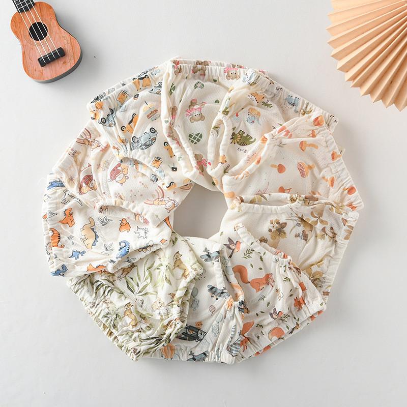 商檢合格 INS風網眼學習褲 洞洞學習褲 韓版全棉學習褲 4層紗學習褲-細節圖2