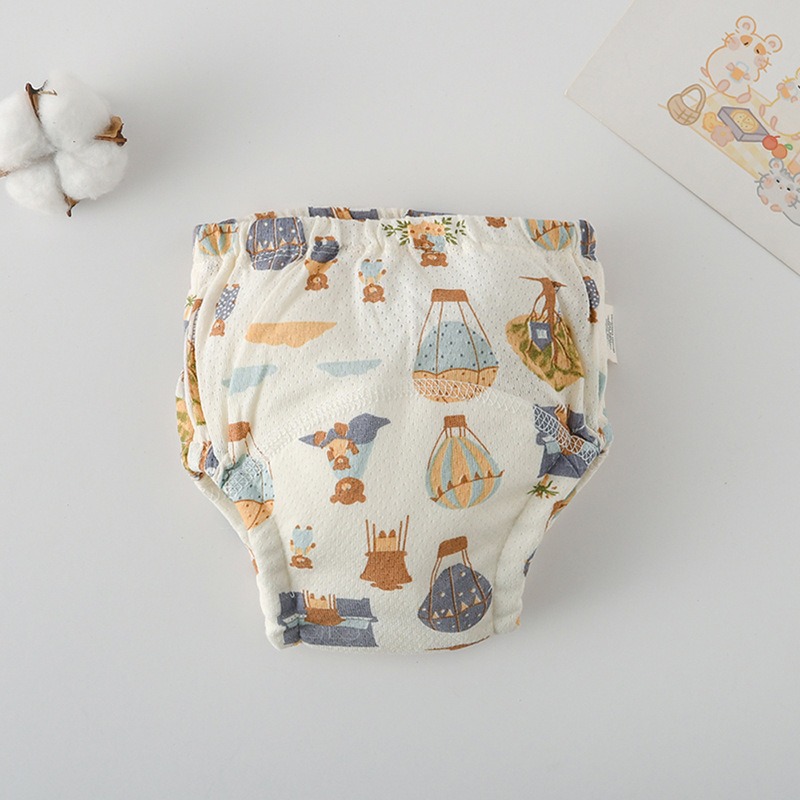 商檢合格 INS風網眼學習褲 洞洞學習褲 韓版全棉學習褲 4層紗學習褲-規格圖8