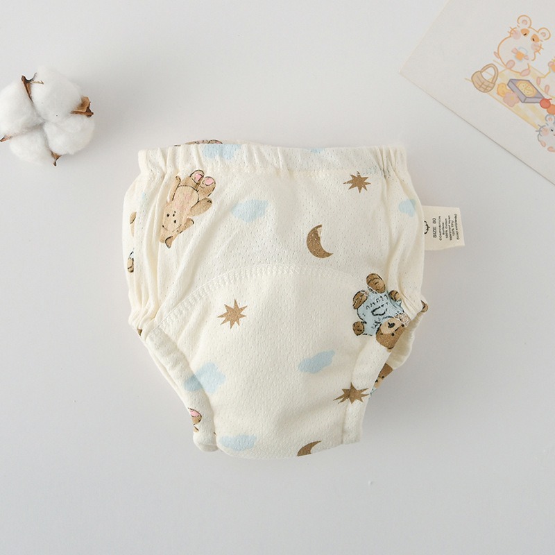 商檢合格 INS風網眼學習褲 洞洞學習褲 韓版全棉學習褲 4層紗學習褲-規格圖8