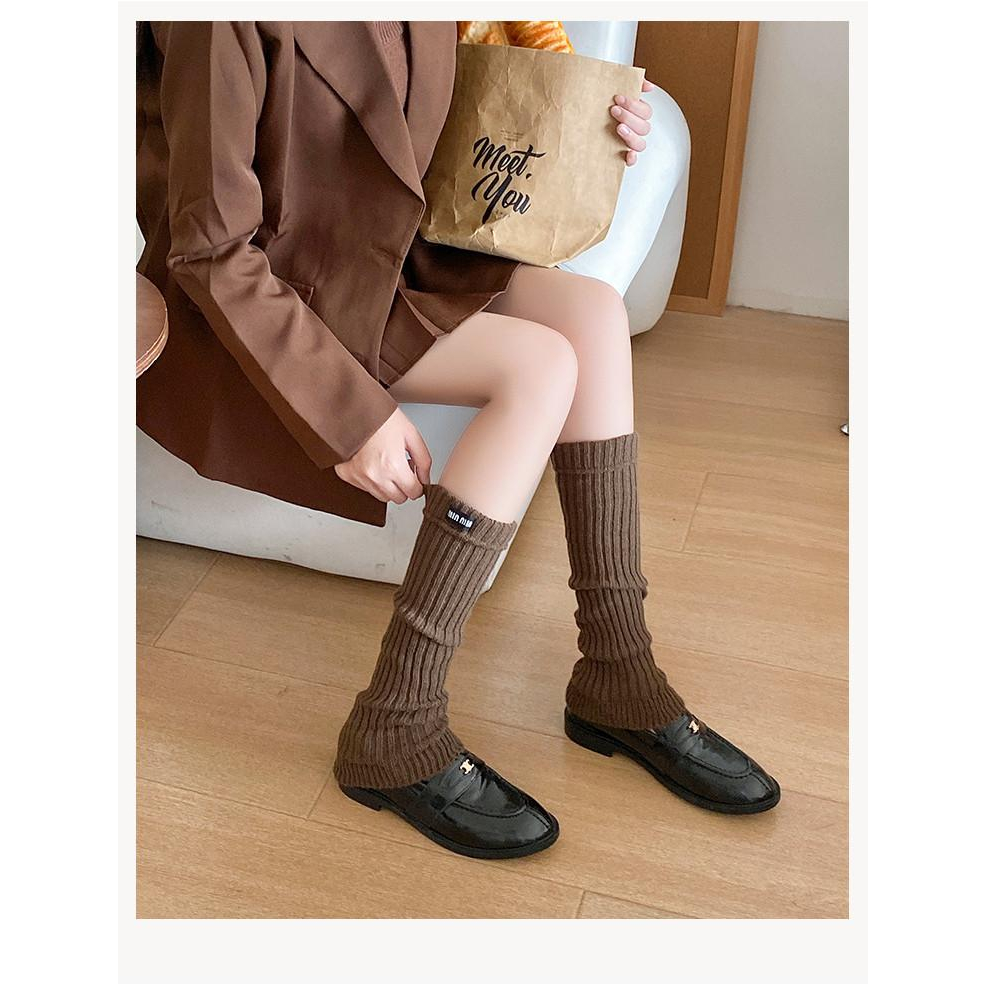 女大人miu堆堆襪套 ins風長筒襪套 秋冬襪套 保暖襪套 WA030-細節圖6