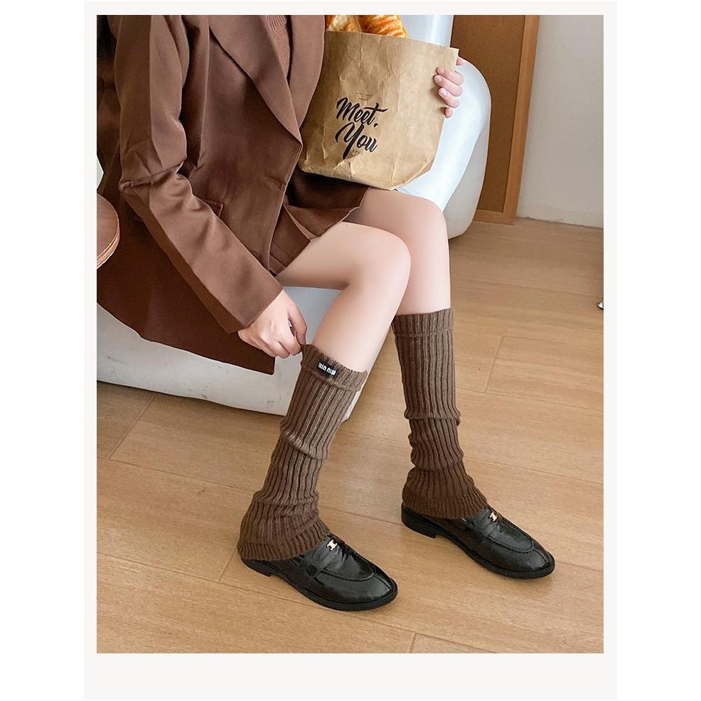 女大人miu堆堆襪套 ins風長筒襪套 秋冬襪套 保暖襪套 WA030-細節圖6