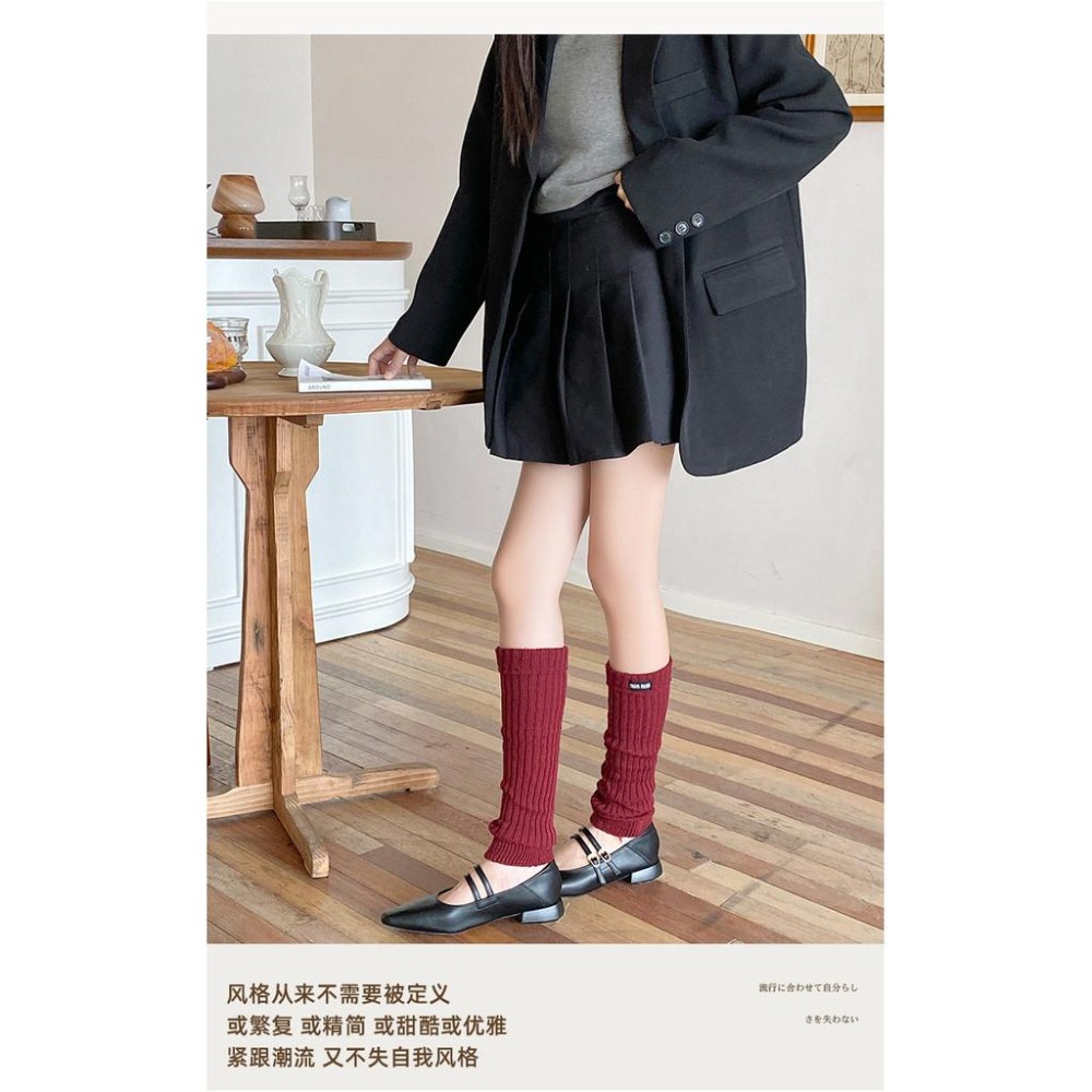 女大人miu堆堆襪套 ins風長筒襪套 秋冬襪套 保暖襪套 WA030-細節圖7