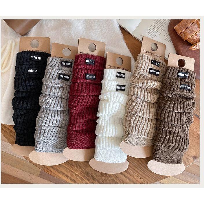 女大人miu堆堆襪套 ins風長筒襪套 秋冬襪套 保暖襪套 WA030-細節圖8