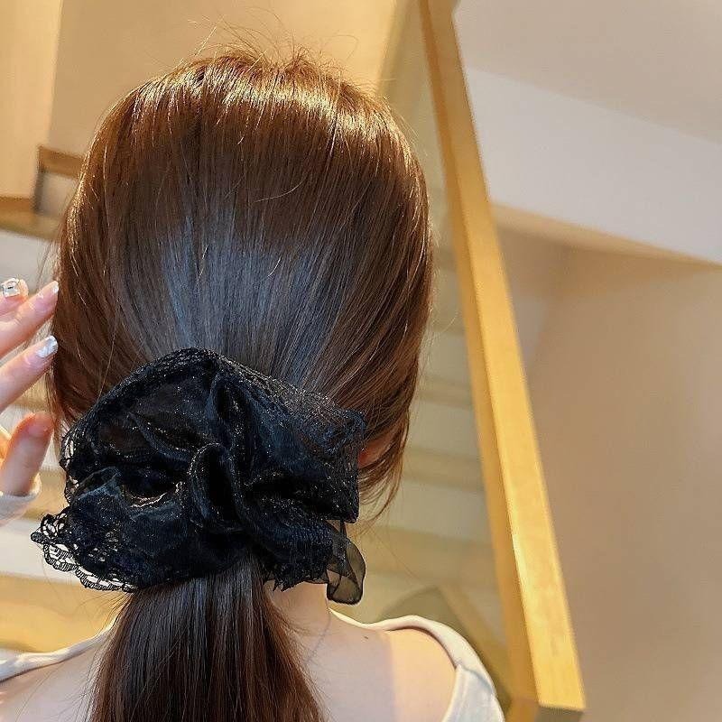 仙女甜美網紗髮圈 韓風髮圈 浪漫風大腸髮圈 蕾絲髮圈 FA039-細節圖2