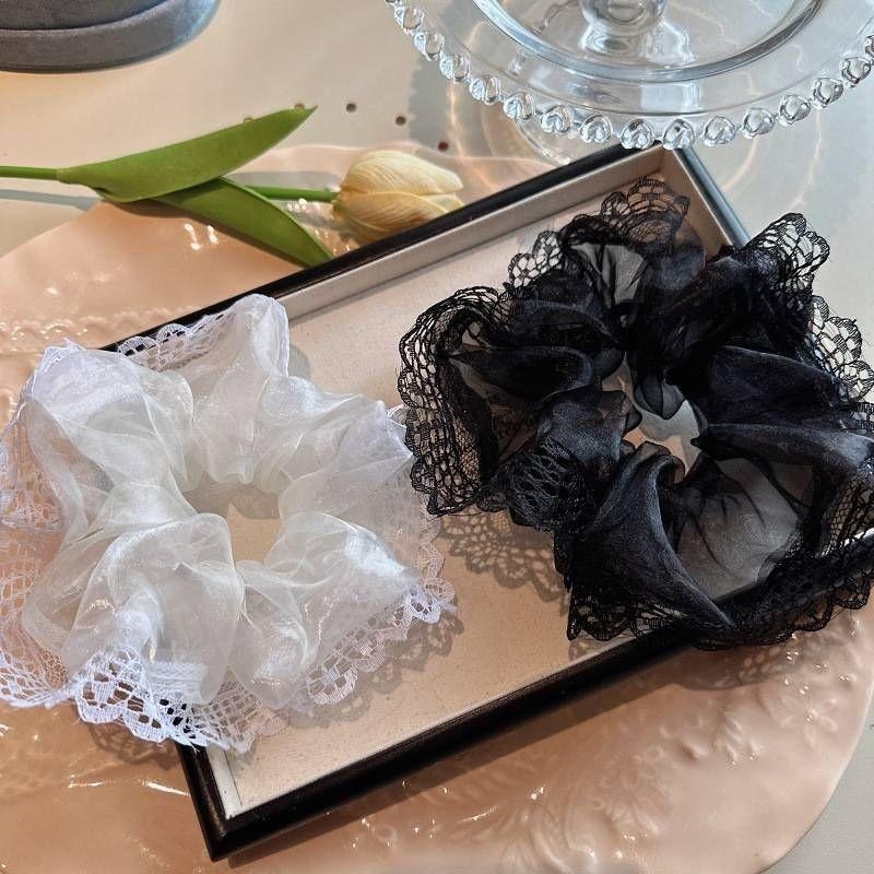 仙女甜美網紗髮圈 韓風髮圈 浪漫風大腸髮圈 蕾絲髮圈 FA039-細節圖3