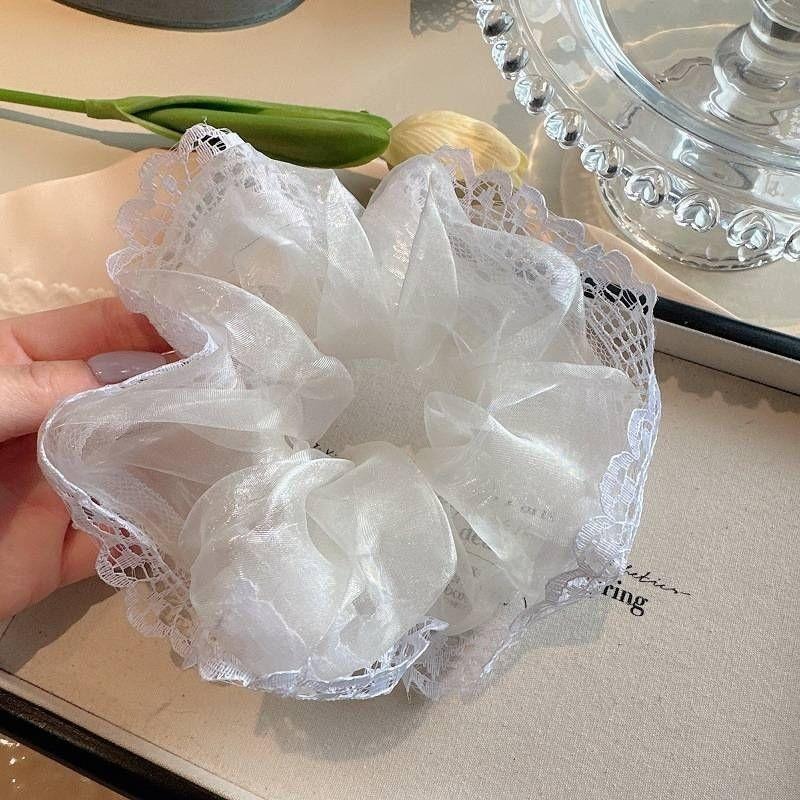 仙女甜美網紗髮圈 韓風髮圈 浪漫風大腸髮圈 蕾絲髮圈 FA039-細節圖5