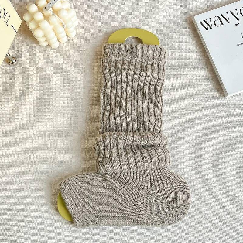 台灣現貨 女大人堆堆襪套 厚毛線小腿襪 保暖襪 半腳襪-細節圖5