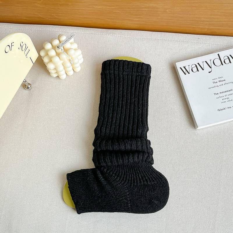 台灣現貨 女大人堆堆襪套 厚毛線小腿襪 保暖襪 半腳襪-細節圖9