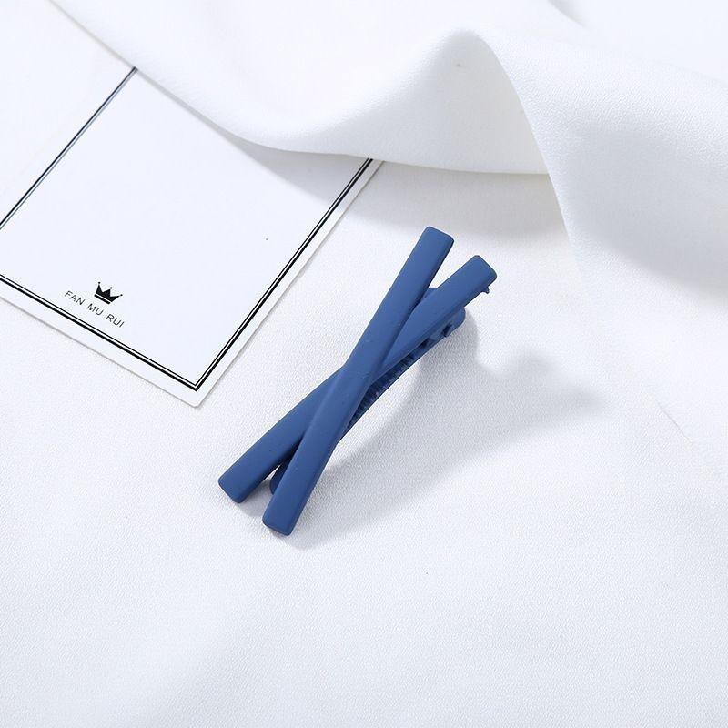 網紅瀏海夾 糖果色交叉邊夾 韓風一字夾 磨砂髮夾 台灣現貨供應 FA050-細節圖8