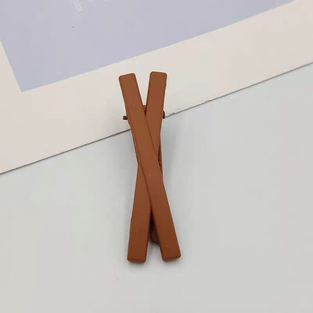 網紅瀏海夾 糖果色交叉邊夾 韓風一字夾 磨砂髮夾 台灣現貨供應 FA050-規格圖9