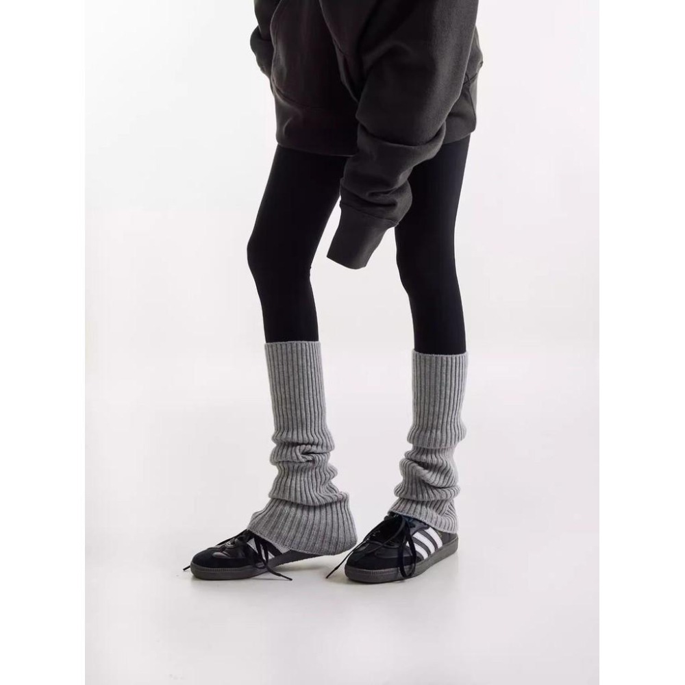 韓系棉質針織襪套 長襪套 棉質襪套 秋冬襪套 保暖襪套-細節圖3