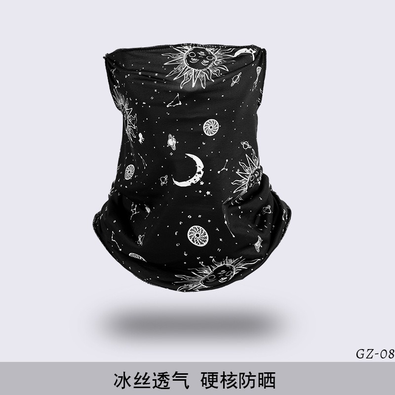 防曬掛耳面罩 冰絲騎行面罩 夏季男女都合適 護頸套 護脖套-規格圖7