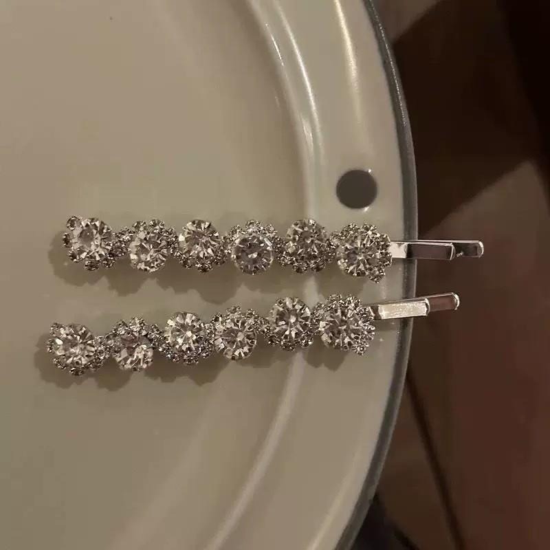 水鑽太陽花髮夾 花朵一字夾 瀏海夾 髮飾邊夾 台灣現貨-細節圖4