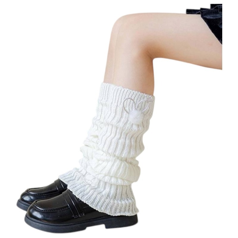 蝴蝶結襪套 毛絨球球襪套 造型襪套 保暖襪套 秋冬襪套 WA023-規格圖9