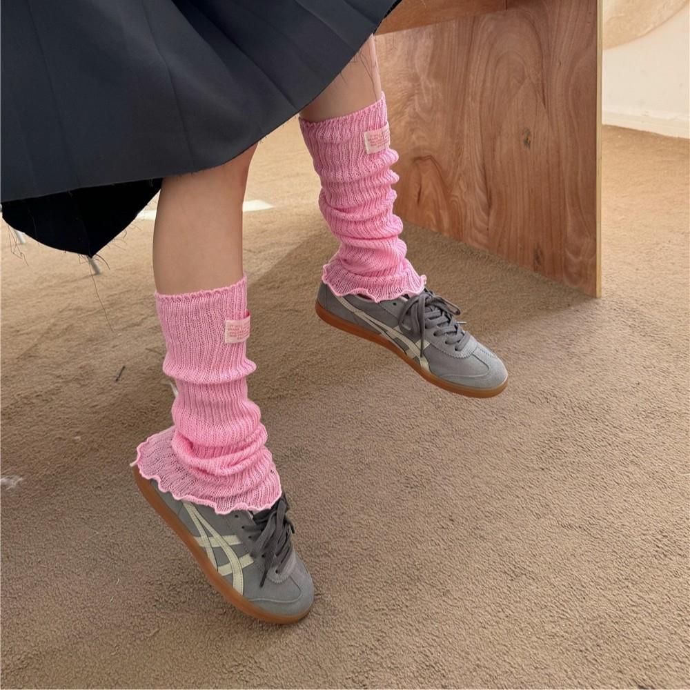 布標春夏薄襪套 堆堆襪套 馬卡龍色襪套 裸空襪套 純色襪套-細節圖3