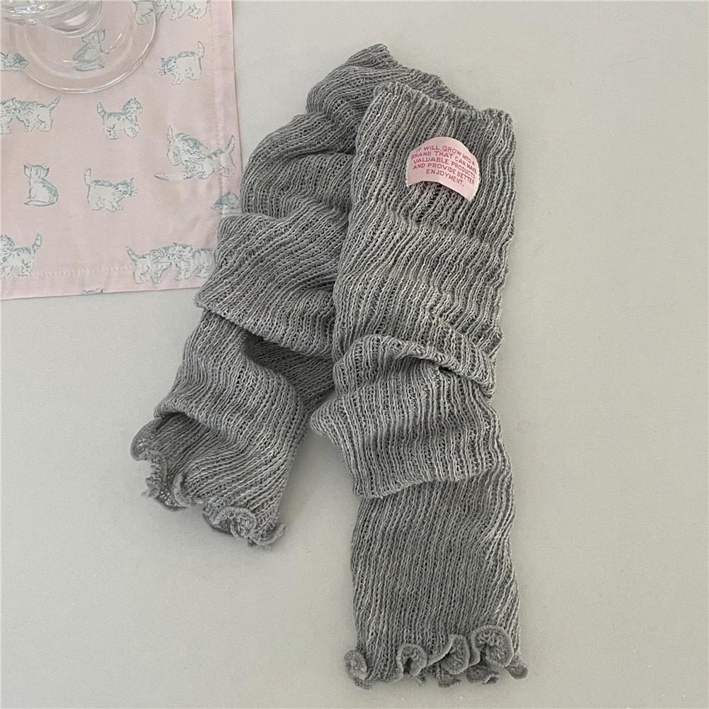 布標春夏薄襪套 堆堆襪套 馬卡龍色襪套 裸空襪套 純色襪套-細節圖7