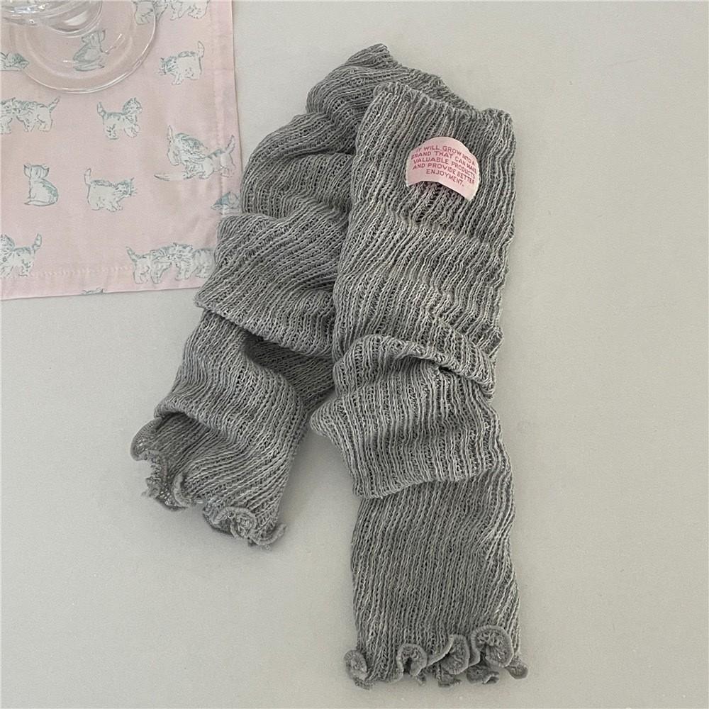 布標春夏薄襪套 堆堆襪套 馬卡龍色襪套 裸空襪套 純色襪套-細節圖7