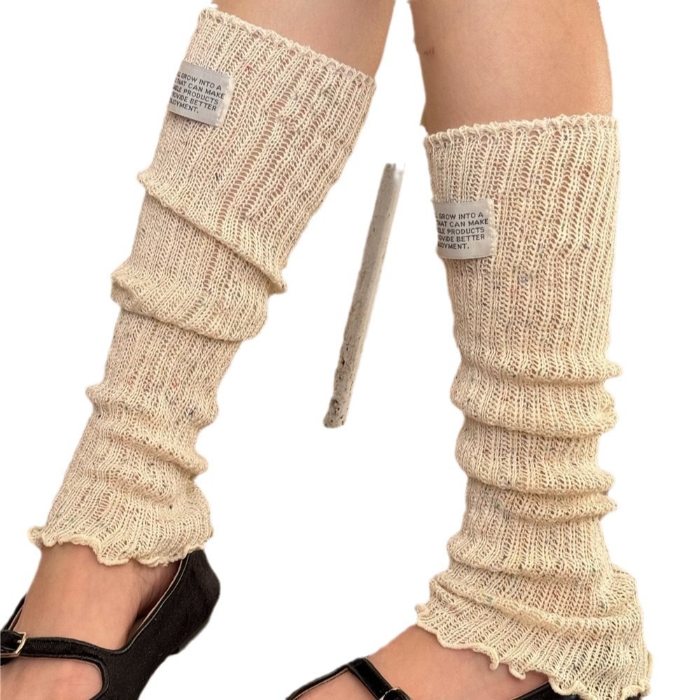 布標春夏薄襪套 堆堆襪套 馬卡龍色襪套 裸空襪套 純色襪套-規格圖9