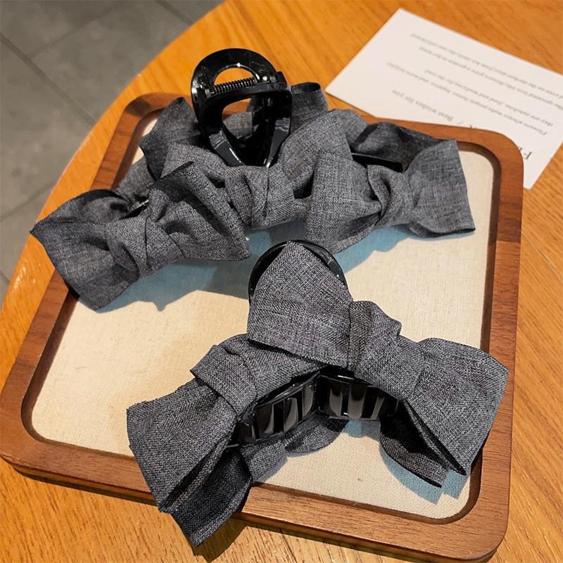 韓系西裝風鯊魚夾 牛仔色大抓夾 通勤盤髮夾 百搭大嘴夾-細節圖5