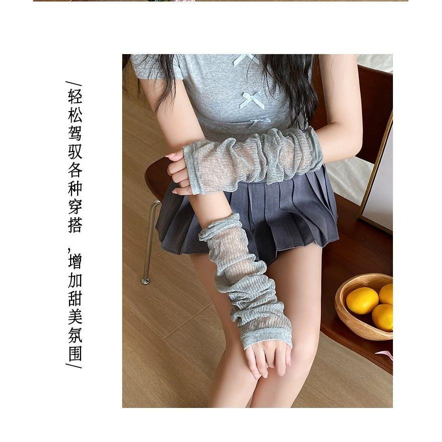 春夏薄款堆堆襪 女芭蕾風薄襪套 薄袖套 2用多色可選-細節圖6