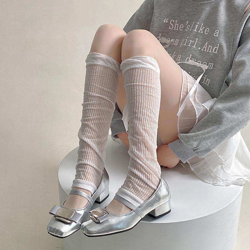 春夏薄款堆堆襪 女芭蕾風薄襪套 薄袖套 2用多色可選-規格圖8