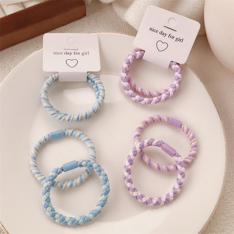 糖果色髮圈 春天色髮圈 粉嫩色髮繩 高彈力象皮繩 5色可選-細節圖2