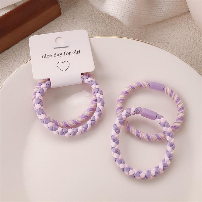 糖果色髮圈 春天色髮圈 粉嫩色髮繩 高彈力象皮繩 5色可選-細節圖8