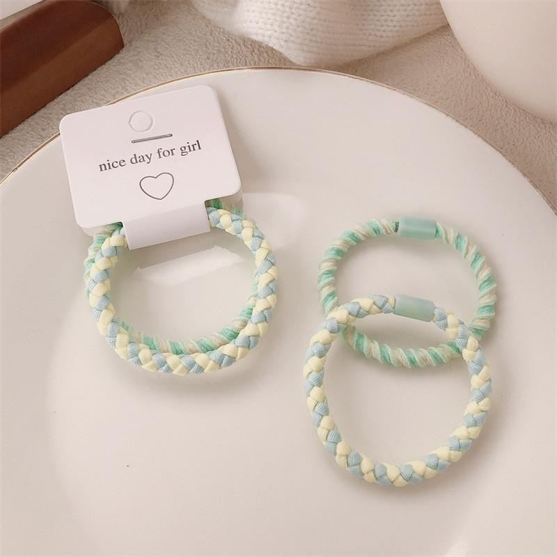 糖果色髮圈 春天色髮圈 粉嫩色髮繩 高彈力象皮繩 5色可選-細節圖9