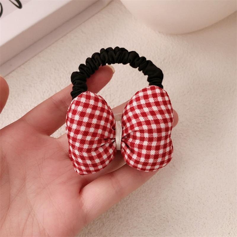 安可拉紅髮圈 蝴蝶結髮圈 胖胖髮圈 少女甜美紮髮繩 3款可選-細節圖4