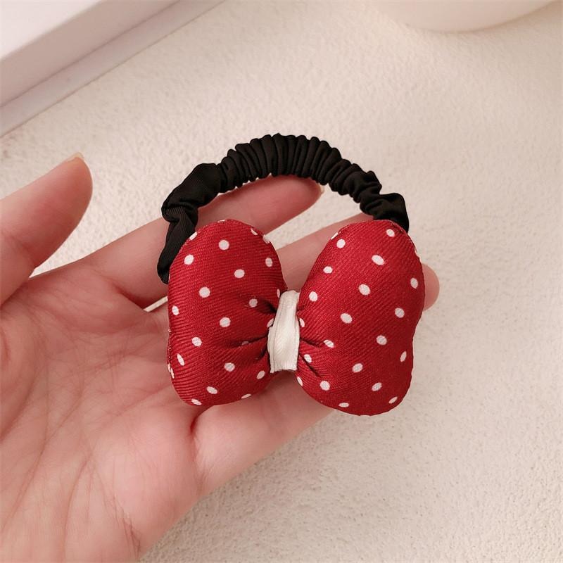 安可拉紅髮圈 蝴蝶結髮圈 胖胖髮圈 少女甜美紮髮繩 3款可選-細節圖5