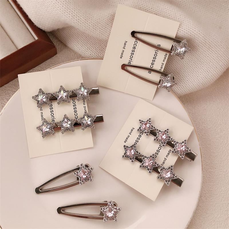 水鑽星星髮夾 甜酷瀏海夾 側邊夾 瀏海夾 鴨嘴夾 HC117-細節圖5