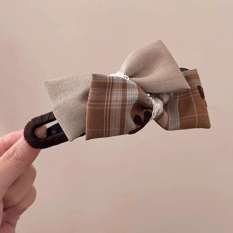 蝴蝶結盤髮夾 布藝鴨嘴夾 書院風一字夾 HB120-規格圖7